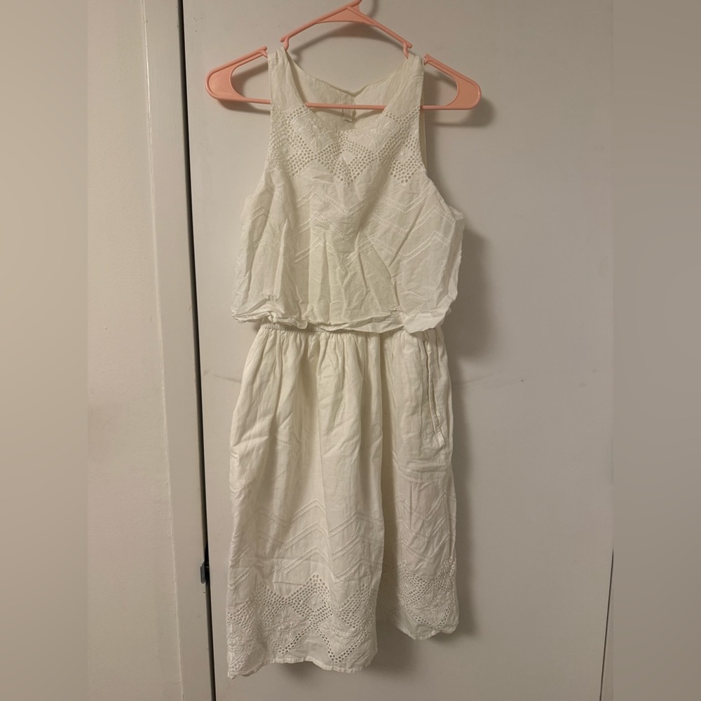 GAP White Halter Sundress for Wedding Guest